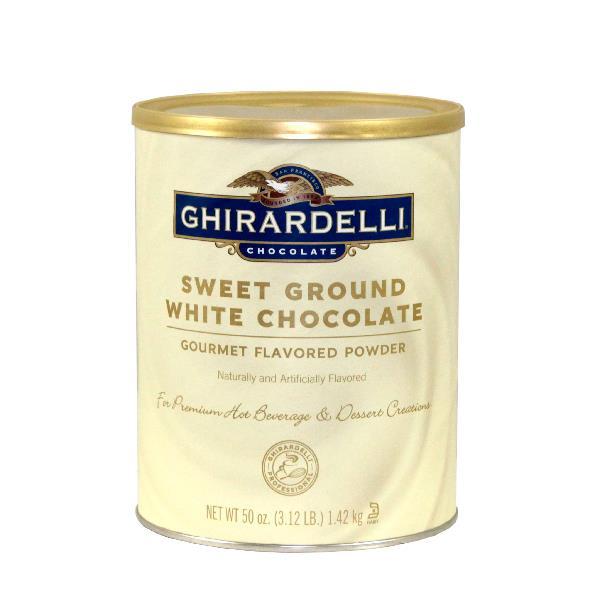 Ghirardelli Sweet Ground White Chocolate Flavor 3.12 Pound Each - 6 Per Case.