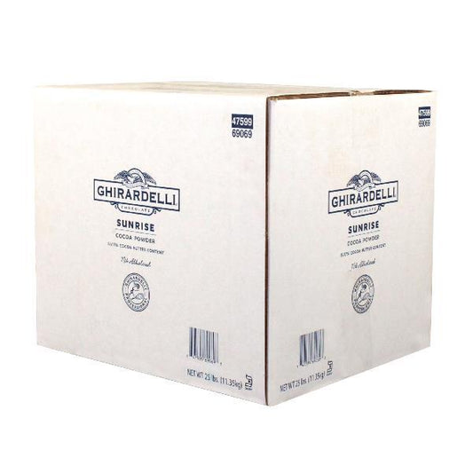 Ghirardelli Cocoa Powder Sunrise Dutch 25 Pound Each - 1 Per Case.