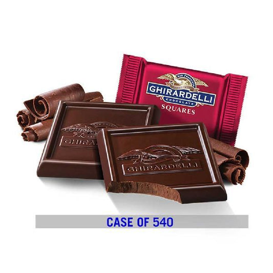 Ghirardelli Bulk Squares Dark Chocolate 12.656 Pound Each - 1 Per Case.