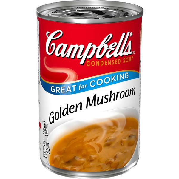 Campbell's Soup Red & White Golden Mushroom 10.5 Ounce Size - 12 Per Case.