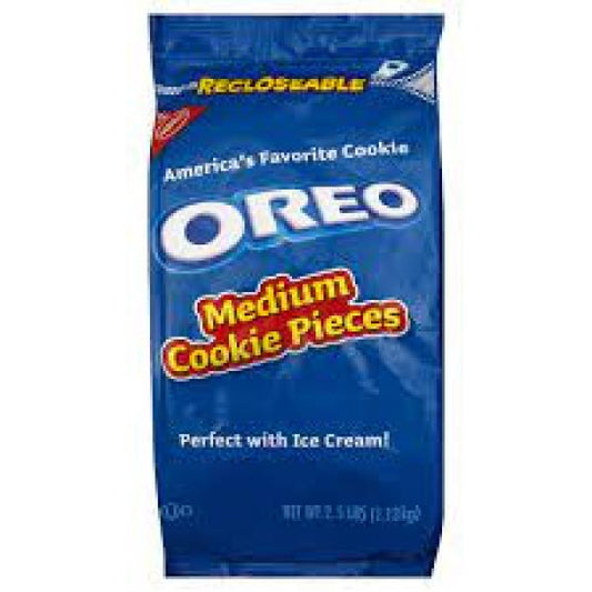 Oreo Medium Cookie Pieces 2.5 Pound Each - 4 Per Case.