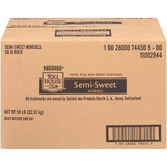 Tollhouse Semi Sweet Morsels Standard Bulk Us 50 Pound Each - 1 Per Case.