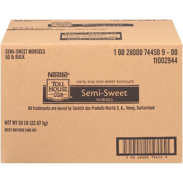 Tollhouse Semi Sweet Morsels Standard Bulk Us 50 Pound Each - 1 Per Case.