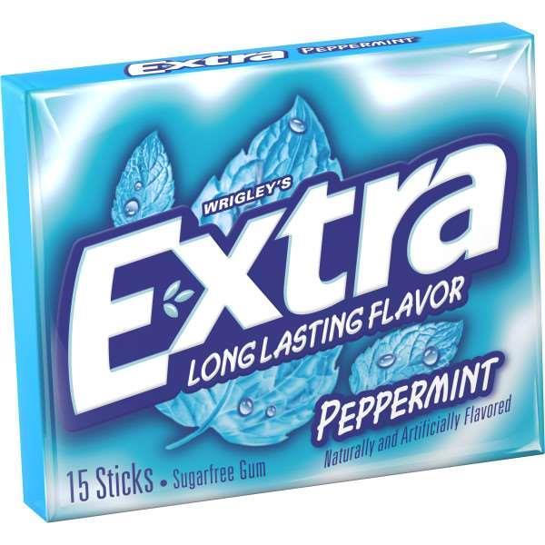 Extra Peppermint Sticks Per Carton Per 15 Piece - 120 Per Case.