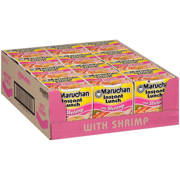 Maruchan Instant Lunch Shrimp Noodles 2.25 Ounce Size - 12 Per Case.