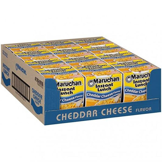 Maruchan Instant Lunch Cheddar Cheese Noodles 2.25 Ounce Size - 12 Per Case.