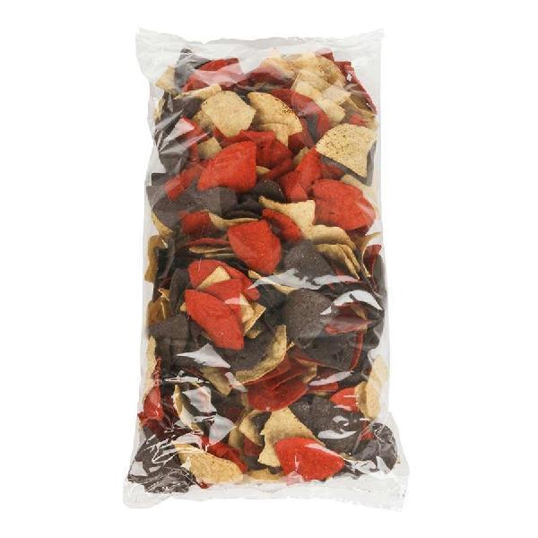 Mission Tri-Color Triangle Tortilla Chips 2 Pound Each - 6 Per Case.