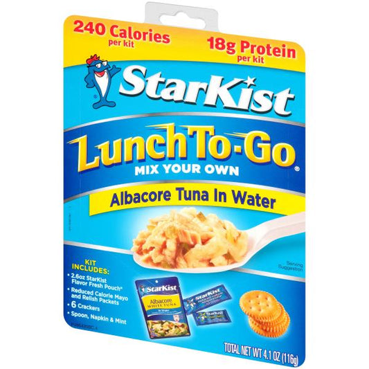 Starkist Chunk White Packed In Water To Go Kit Pouch 4.1 Ounce Size - 12 Per Case.