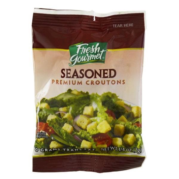 Fresh Gourmet Seasoned Crouton Cube Trans Fat Free 0.25 Ounce Size - 250 Per Case.