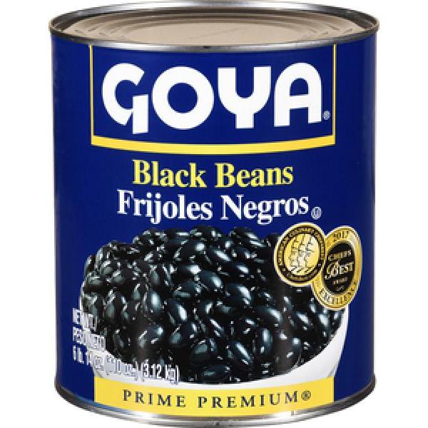 Goya Black Beans 110 Ounce Size - 6 Per Case.