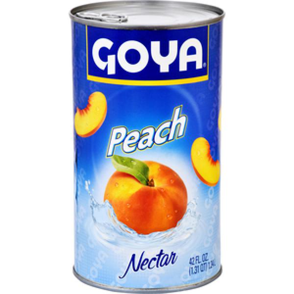 Goya Peach Nectar 42 Ounce Size - 12 Per Case.