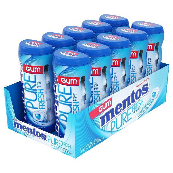 Mentos Sf Gum Pocket Bottle Fresh Mint 15 Piece - 120 Per Case.