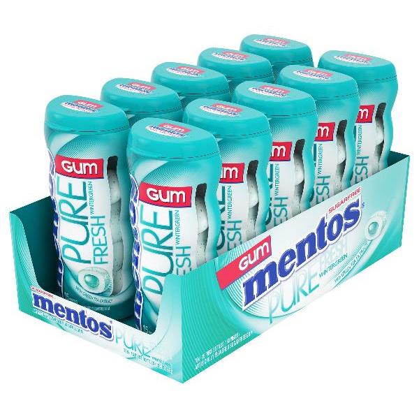 Mentos Sf Gum Pocket Bottle Wintergreen 15 Piece - 120 Per Case.