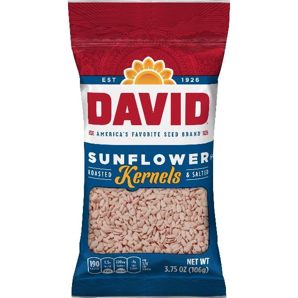 David Sunflower Kernels 3.75 Ounce Size - 12 Per Case.