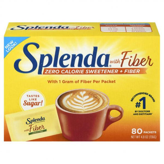 SplendaW Fiber Packets 80 Count Packs - 12 Per Case.