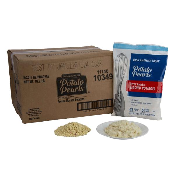 Potato Pearls® Excel® Redskin Mashed Potatoes 32.5 Ounce Size - 8 Per Case.