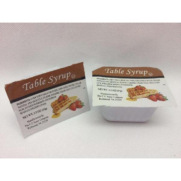 Syrup Regular Table 1.5 Ounce Size - 100 Per Case.