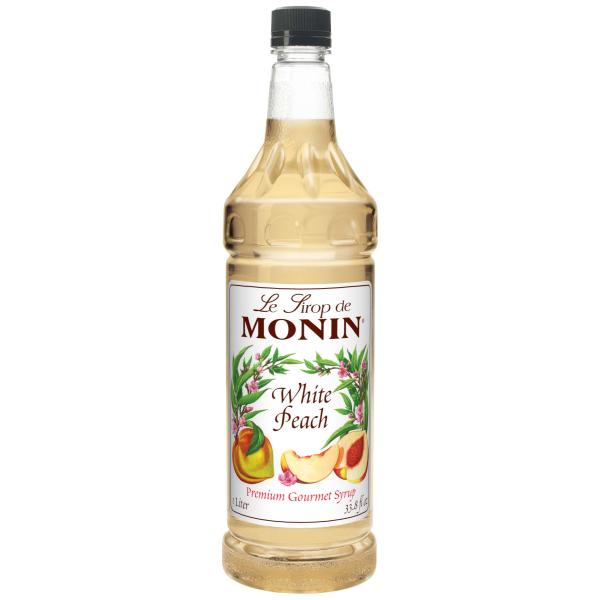 Monin White Peach 1 Liter - 4 Per Case.