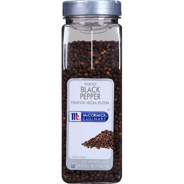 Mccormick Culinary Whole Black Pepper 19.5 Ounce Size - 6 Per Case.