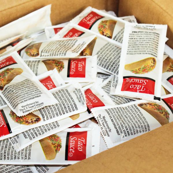 Sauce Taco Pouch 9 Grams Each - 4.44 Pound Per Case.