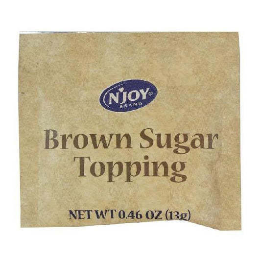 N'joy Brown Sugar Oatmeal Topping 13 Grams Each - 125 Per Case.