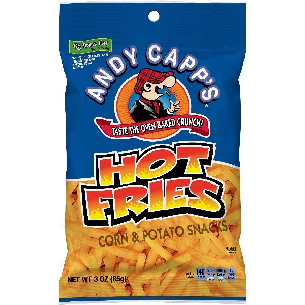 Andy Capp Hot Fries 3 Ounce Size - 35 Per Case.