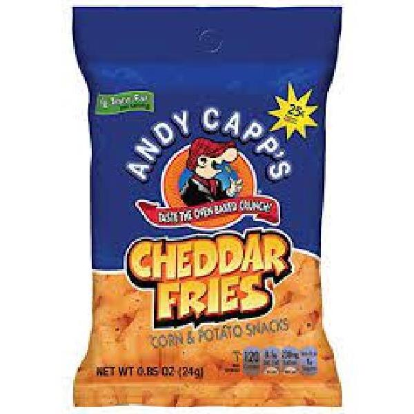 Andy Capp Cheddar Fries 3 Ounce Size - 35 Per Case.