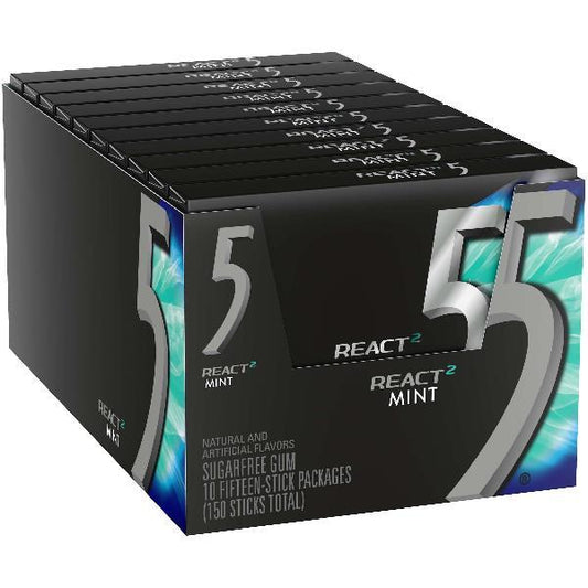 Five React Mint Sticks 15 Piece - 120 Per Case.