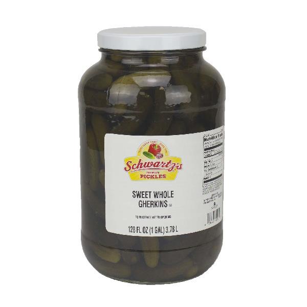 Schwartz's Gal Sweet Gherkins Count 1 Gallon - 4 Per Case.