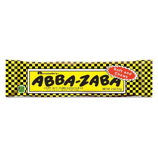 Abba Zaba Peanut Butter Taffy Candy 24 Each - 12 Per Case.