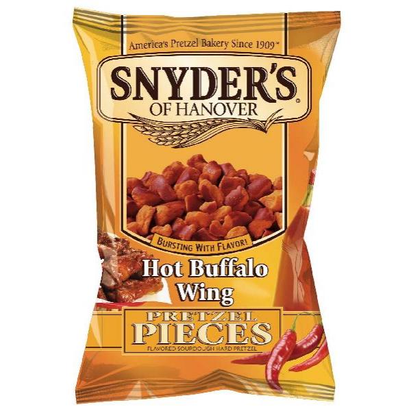 Snyder's Of Hanover Hot Buffalo Wing Pretzelpieces 8 Ounce Size - 6 Per Case.