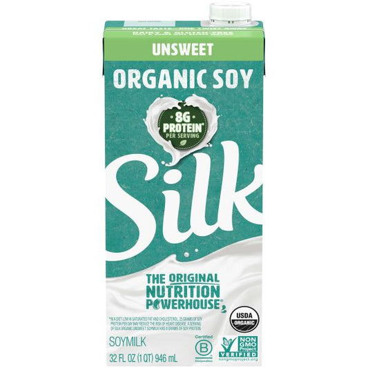 Silk Aseptic Unsweetened Soymilk ML 946 ML - 6 Per Case.