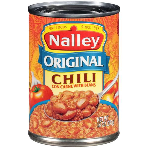 Nalley Original Chili Con Carne With Beans 14 Ounce Size - 24 Per Case.