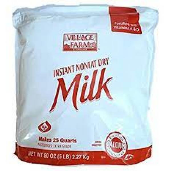 Village Farm By Sturm Foods Instant Nonfat Dry Milk 25 Pound Each - 1 Per Case.