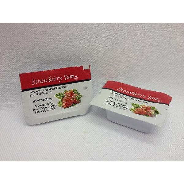 Jam Strawberry 0.5 Ounce Size - 200 Per Case.