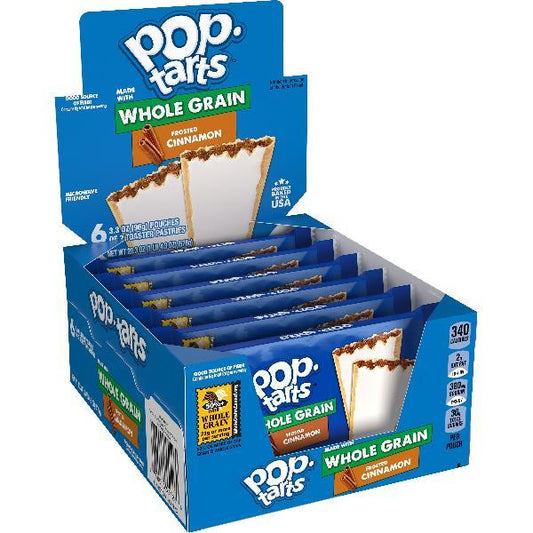 Kellogg's Pop Tarts Whole Grain Frosted Brown Sugar Cinnamon 3.3 Ounce Size - 72 Per Case.