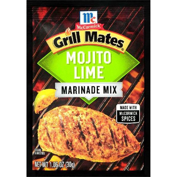 Mccormick Grill Mates Mojito Lime Marinade 1.06 Ounce Size - 12 Per Case.