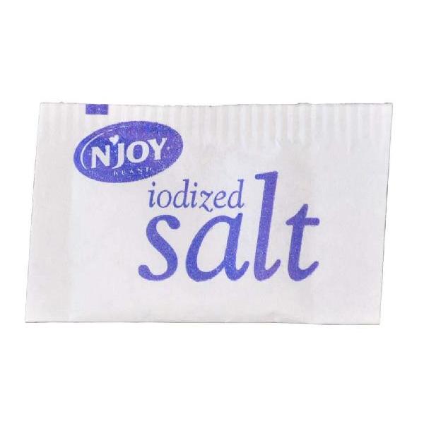 N'joy Salt Packets 0.5 Grams Each - 3000 Per Case.