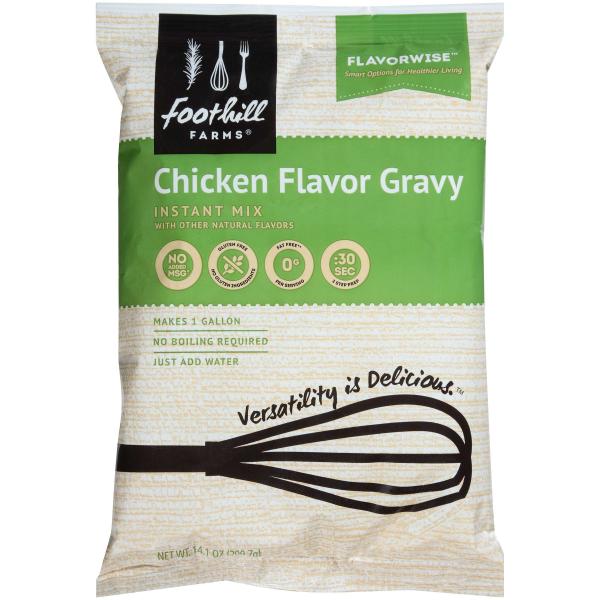 Foothill Farms Chicken Flavor Gravy Instant Mix No Msg 14.1 Ounce Size - 8 Per Case.