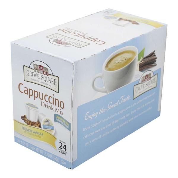 Grove Square Single Cup French Vanilla Cappuccino 12.7 Ounce Size - 4 Per Case.