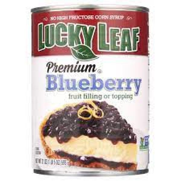 Lucky Leaf Premium Blueberry Fruit Filling &topping Cans 21 Ounce Size - 8 Per Case.