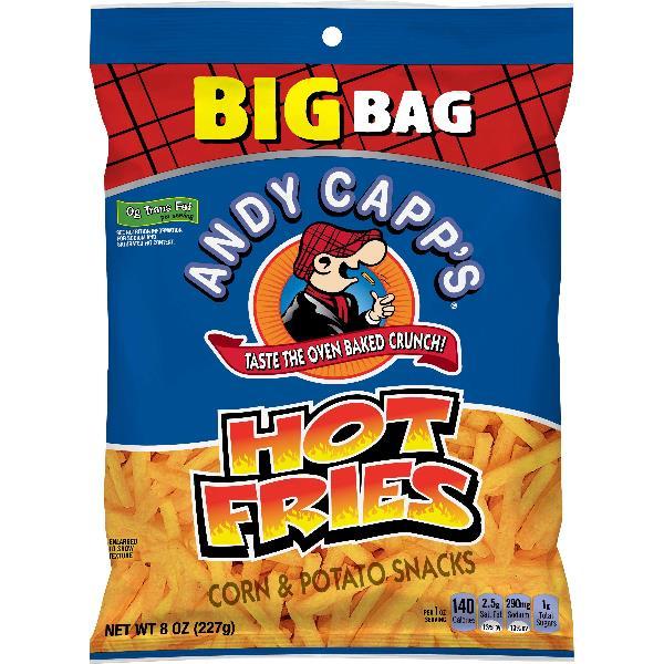 Andy Capp's Big Bag Hot Fries Pack 8 Ounce Size - 8 Per Case.