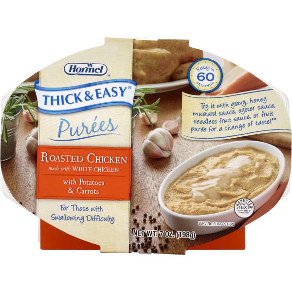 Thick & Easy Shelf Stable Pureed Roast Chicken Potatoes Carrots 7 Ounce Size - 7 Per Case.