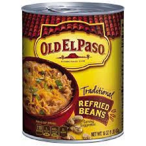 Old El Paso™ Refried Beans Small 16 Ounce Size - 12 Per Case.