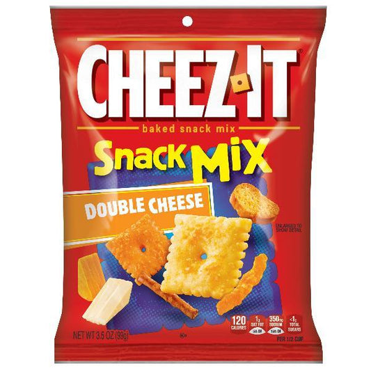 Cheez-It Double Cheese Crackers Snack Mix, 3.5 Ounces - 6 Per Case.