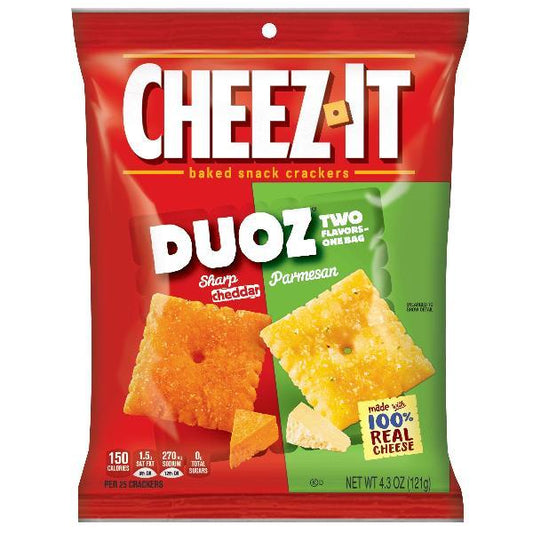 Cheez-It Sharp Cheddar & Parmesan Snack Mix, 4.3 Ounces - 6 Per Case.