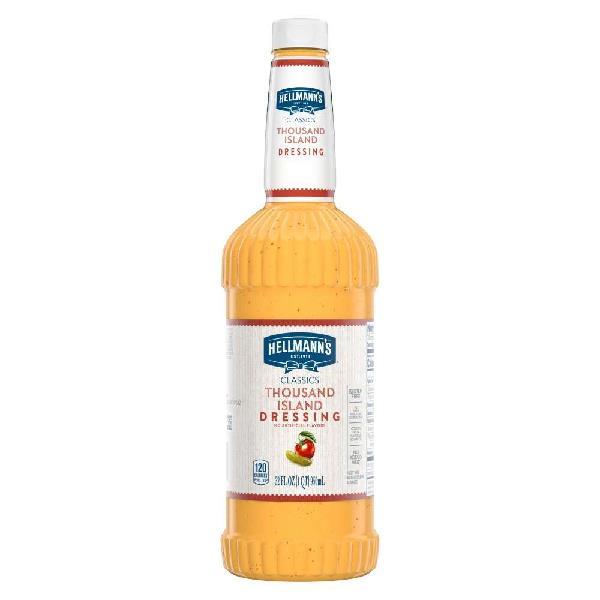 Hellmann's Classics Salad Dressing Salad Barbottles Thousand Island Packof 32 Ounce Size - 6 Per Case.