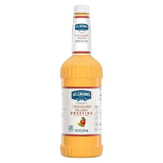 Hellmann's Classics Salad Dressing Salad Barbottles Thousand Island Packof 32 Ounce Size - 6 Per Case.