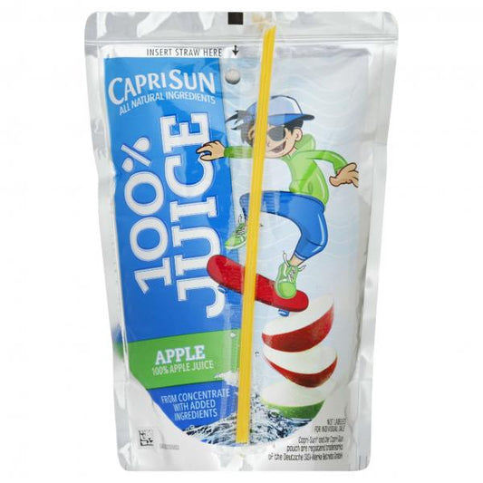 Capri Sun Juice Ready To Drink Apple Juice, 60 Fluid Ounce - 4 Per Case.