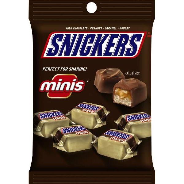 Snickers Miniatures Peg 4.4 Ounce Size - 12 Per Case.